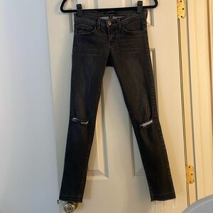 Flying Monkey Women’s Gray Jeans with Raw Hem